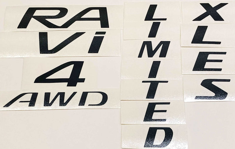 Load image into Gallery viewer, Premium Cast Vinyl Decal Letter Inlays for 2013-2025 RAV4 Rear Door
