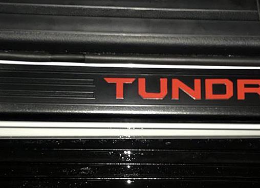 Load image into Gallery viewer, Premium Cast Vinyl Decal Letter Inserts for 2014-2021 Tundra Door Sill Protectors x2
