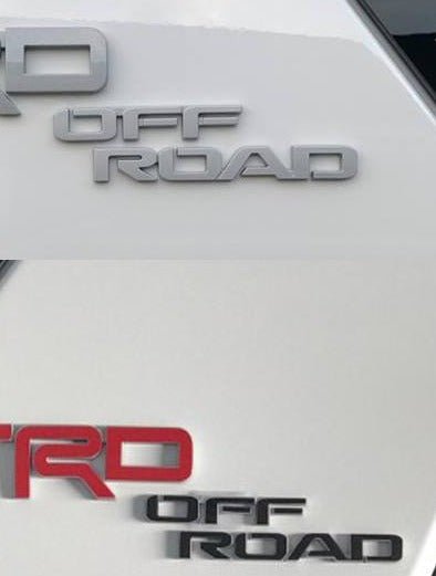 Load image into Gallery viewer, Premium Cast Vinyl Decal Letter Inlays for 2017-2026 4Runner TRD OFF ROAD C-Pillars
