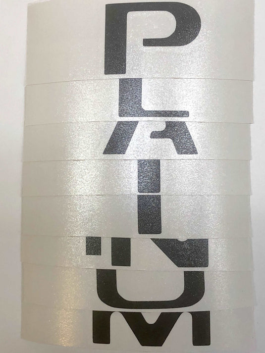 Premium Cast Vinyl Decal Letter Inserts for 2017-2024 F-250/F-350 PLATINUM Tailgate