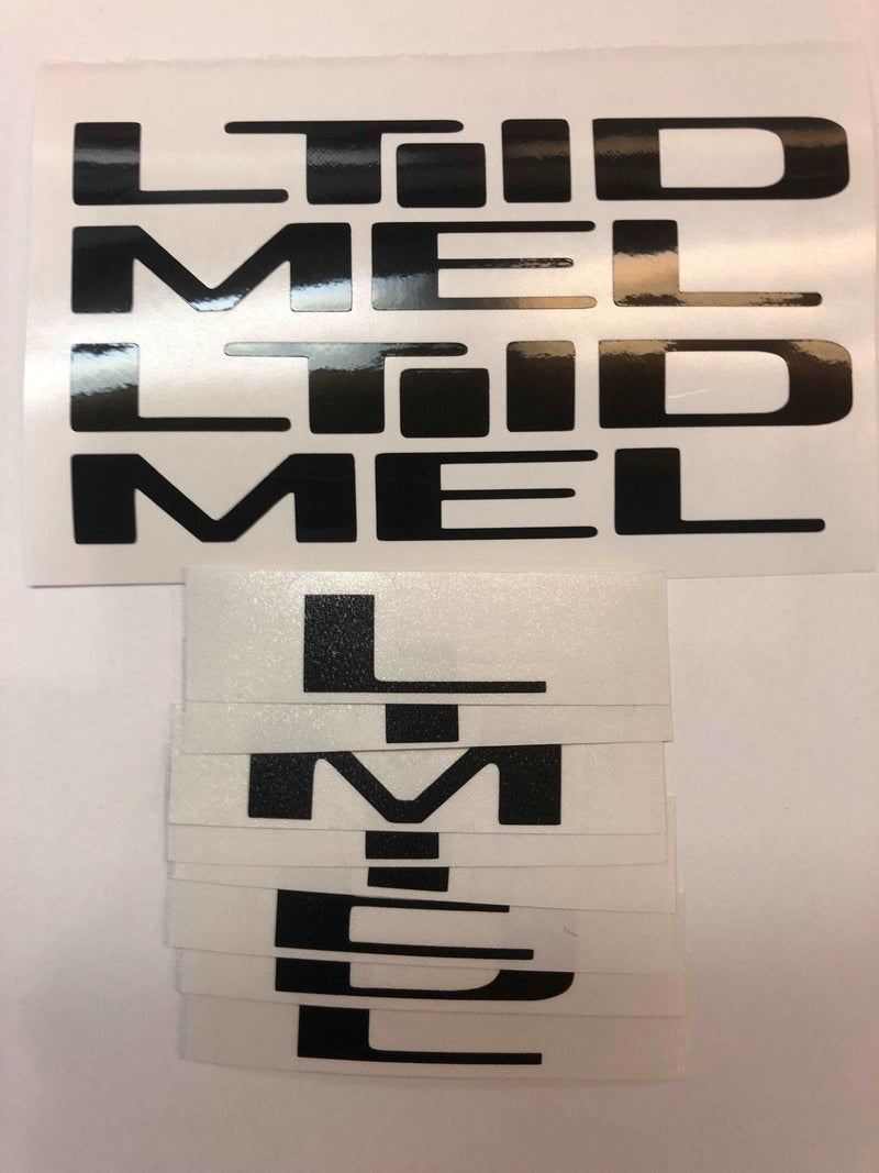 Load image into Gallery viewer, Premium Cast Vinyl Decal Letters for 2019-2025 RAM 1500 Limited Doors and Tailgate Emblems
