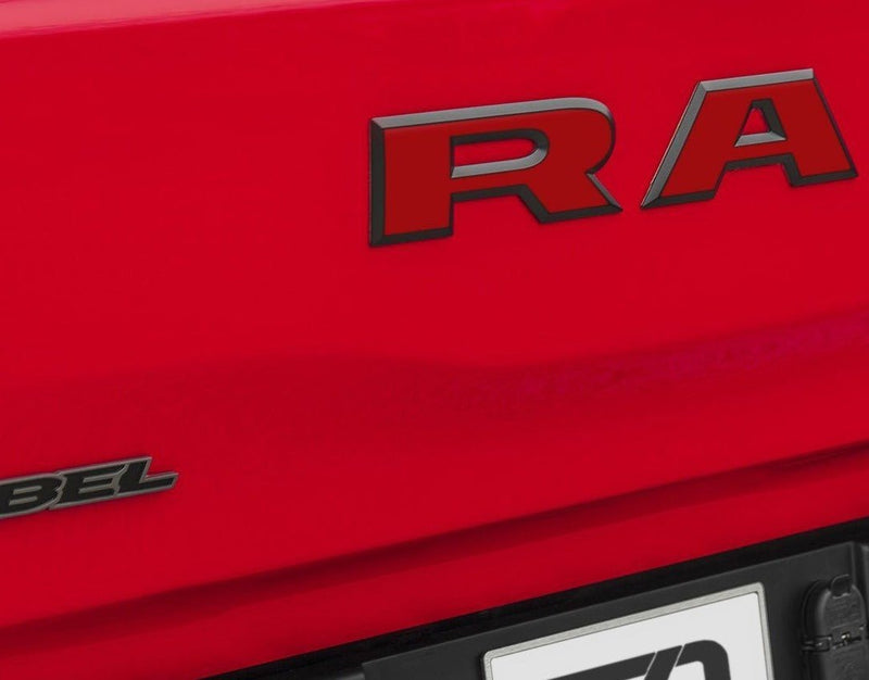 Load image into Gallery viewer, Premium Cast Vinyl Decal Letter Inlays for 2019-2024 RAM 1500 Rebel Tailgate

