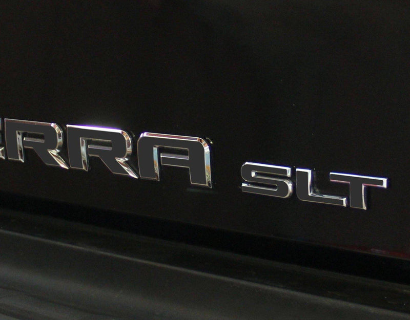 Load image into Gallery viewer, Premium Cast Vinyl Decal Letter Inlays for 2019-2026 SIERRA Doors and Tailgate
