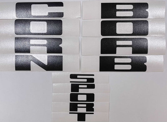 Premium Cast Vinyl Decal Letter Inlays for 2020-2026 Bronco Sport Tailgate