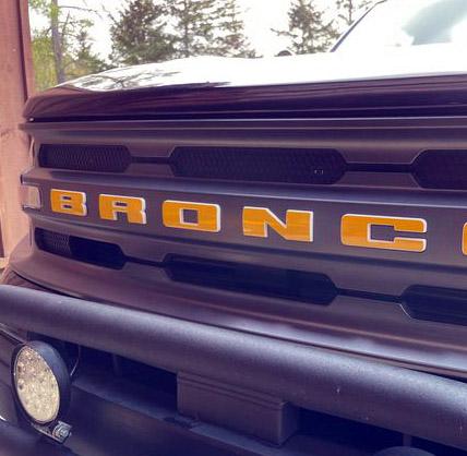 Load image into Gallery viewer, Premium Cast Vinyl Decal Letter Inlays for 2020-2026 Bronco/Bronco Sport Grille
