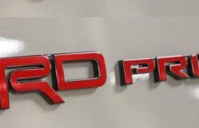 Load image into Gallery viewer, Premium Cast Vinyl Decal Letter Inlays for 4Runner and Tacoma TRD Pro Emblem
