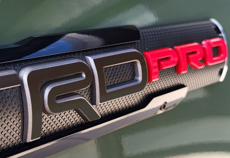 Load image into Gallery viewer, Premium Cast Vinyl Decal Letter Inlays for 2017-2021 Tacoma TRD Pro Door Emblems
