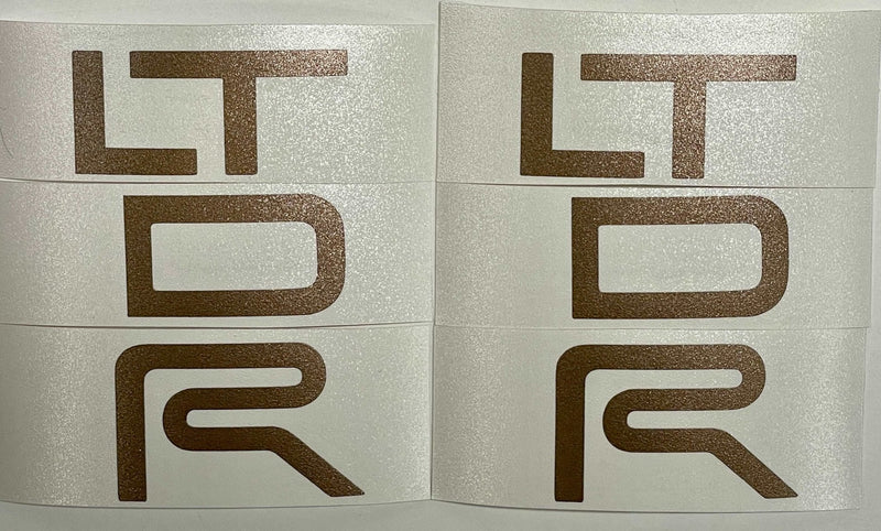 Load image into Gallery viewer, Premium Cast Vinyl Decal Letter Inlays for 2017-2021 Tacoma TRD Pro Door Emblems

