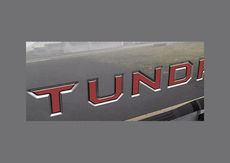 Load image into Gallery viewer, Premium Cast Vinyl Decal Letter Inlays for 2022-2026 Tundra Raised Tailgate Letters
