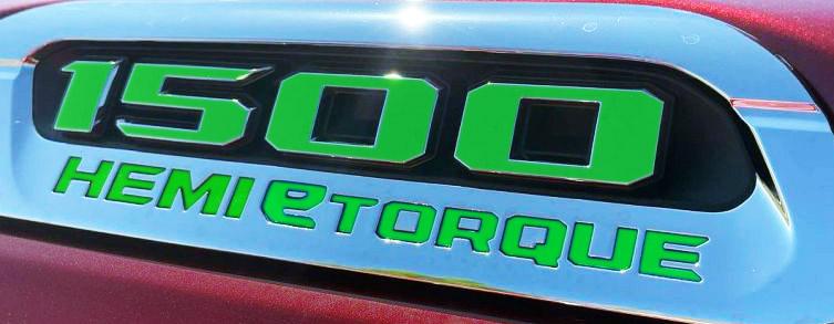 Load image into Gallery viewer, Premium Cast Vinyl Decal Number Inlays for 2021-2026 RAM 1500 HEMI eTorque Hood x2
