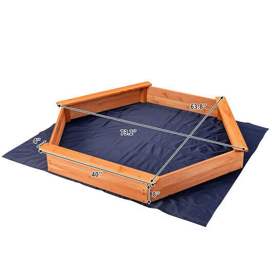 Load image into Gallery viewer, Premium Cedar Sand Box with Built-In Seating and Hexagonal Design
