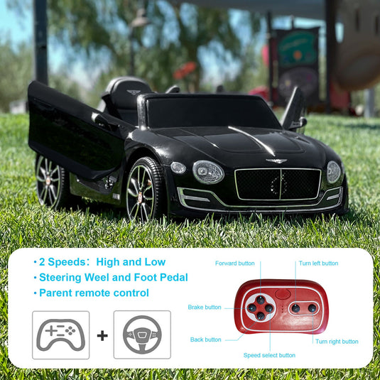 Premium Licensed Bentley Style Kids Electric Ride On Car with Remote Control - Perfect Gift for Children