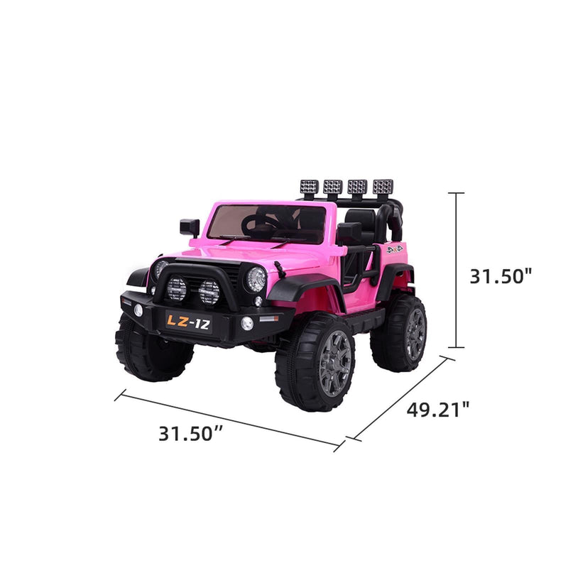 Load image into Gallery viewer, Premium Pink Kids Ride On Car with Seat Belt, Music, Lights, and Parental Remote Control
