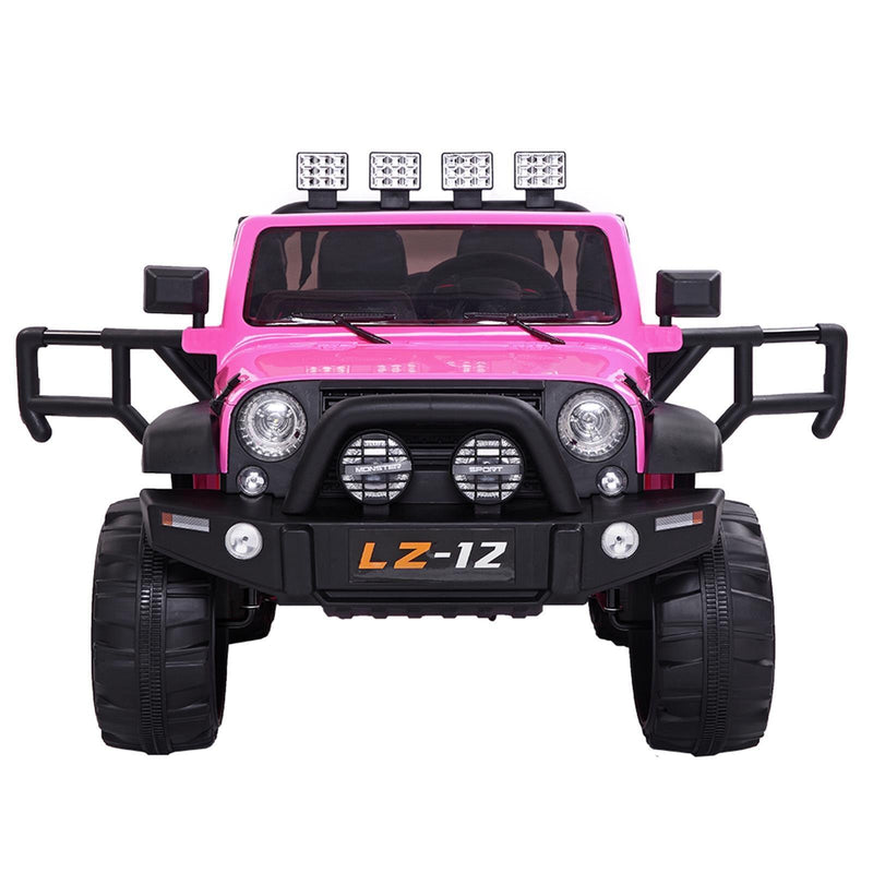 Load image into Gallery viewer, Premium Pink Kids Ride On Car with Seat Belt, Music, Lights, and Parental Remote Control
