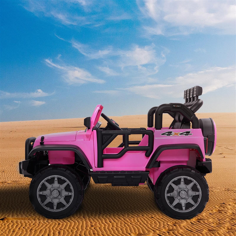 Load image into Gallery viewer, Premium Pink Kids Ride On Car with Seat Belt, Music, Lights, and Parental Remote Control
