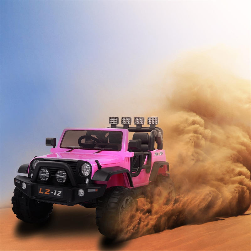 Load image into Gallery viewer, Premium Pink Kids Ride On Car with Seat Belt, Music, Lights, and Parental Remote Control
