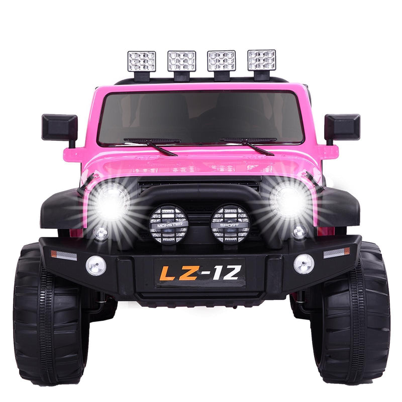 Load image into Gallery viewer, Premium Pink Kids Ride On Car with Seat Belt, Music, Lights, and Parental Remote Control
