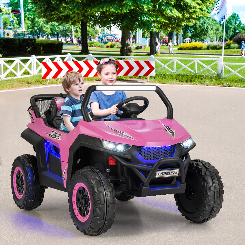 Load image into Gallery viewer, Premium Pink Ride-On Truck with Safety Belts and Lockable Doors - Supports up to 130 LBS
