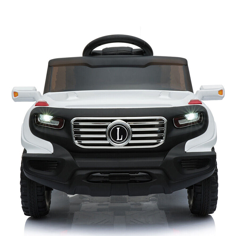 Load image into Gallery viewer, White Electric Stroller with Single 35W Motor and 6V7AH Battery for Normal Music Experience
