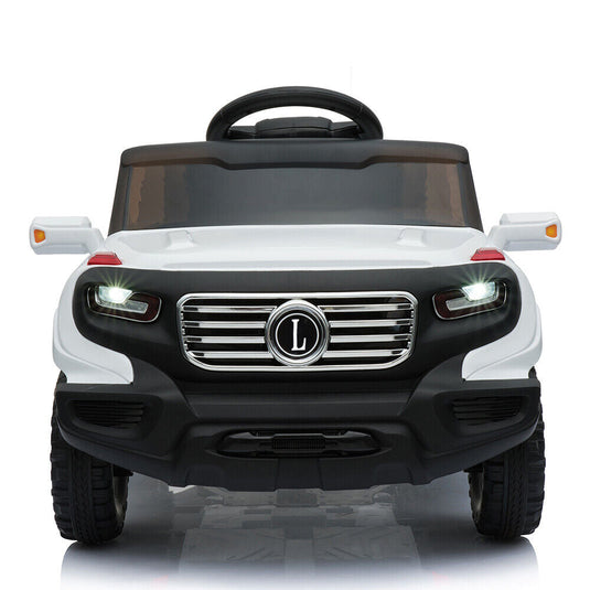 White Electric Stroller with Single 35W Motor and 6V7AH Battery for Normal Music Experience