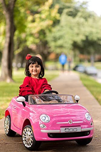 Load image into Gallery viewer, Pretty in Pink Fiat 500 Push Car for Little Ones
