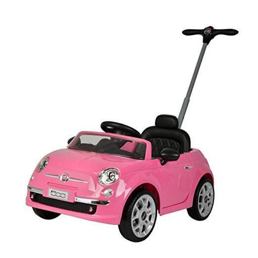 Load image into Gallery viewer, Pretty in Pink Fiat 500 Push Car for Little Ones
