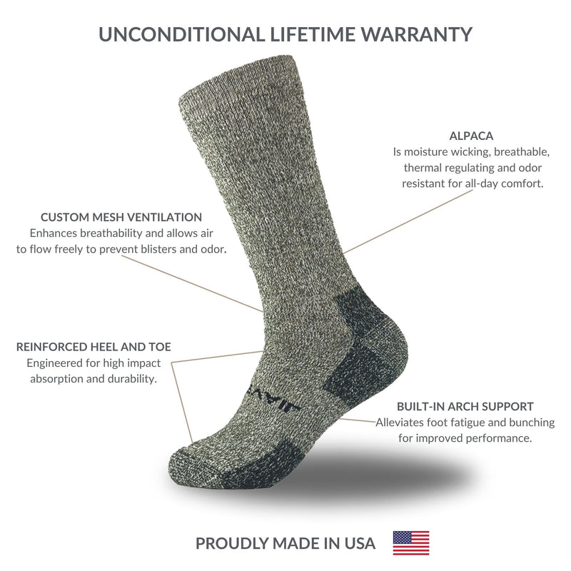 Load image into Gallery viewer, Prevail Mid-Weight 9" Crew Alpaca Sock
