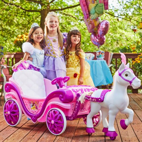 Princess Horse Carriage Ride-On for Toddlers - Battery Powered for Little Girls