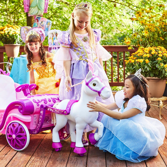 Princess Horse Carriage Ride-On for Toddlers - Battery Powered for Little Girls