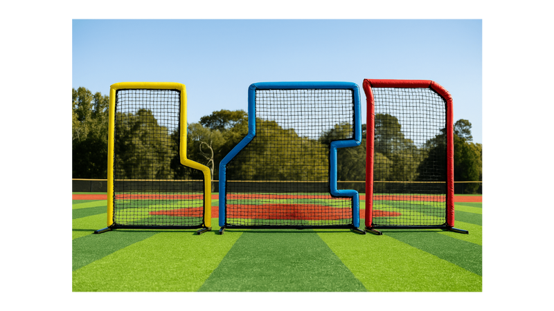 Load image into Gallery viewer, Pro 5′ × 7′ Baseball L-Screen with Head Protector
