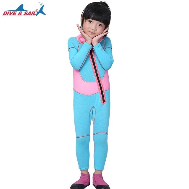 Load image into Gallery viewer, 2.5 mm Kid&#39;s Zippered Neoprene Swimsuit
