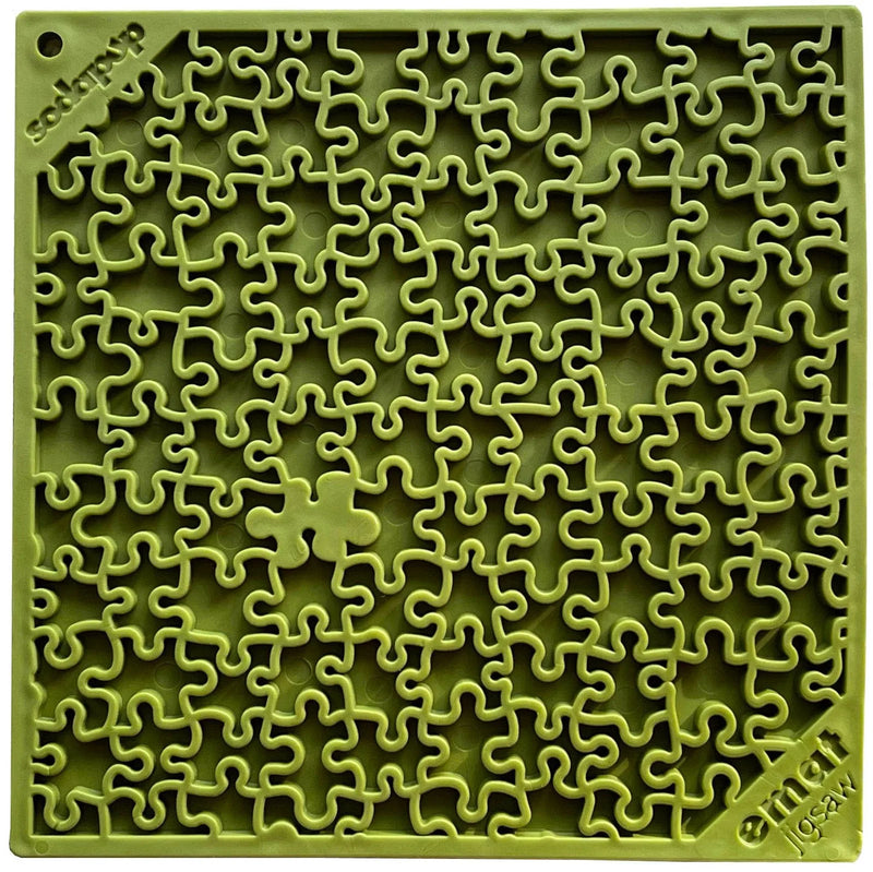 Load image into Gallery viewer, Jigsaw Puzzle eMat - Enrichment Lick Mat for Dogs and Cats | eMat Enrichment Toy for Anxiety Relief | USA Made
