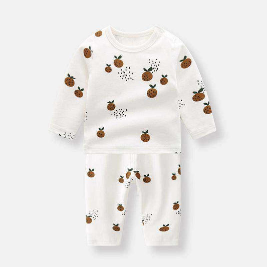 Baby 1pcs Allover Fruit Graphic Long Sleeve Bottoming Shirt & Trousers Sets - Skoutley Outdoors LLC