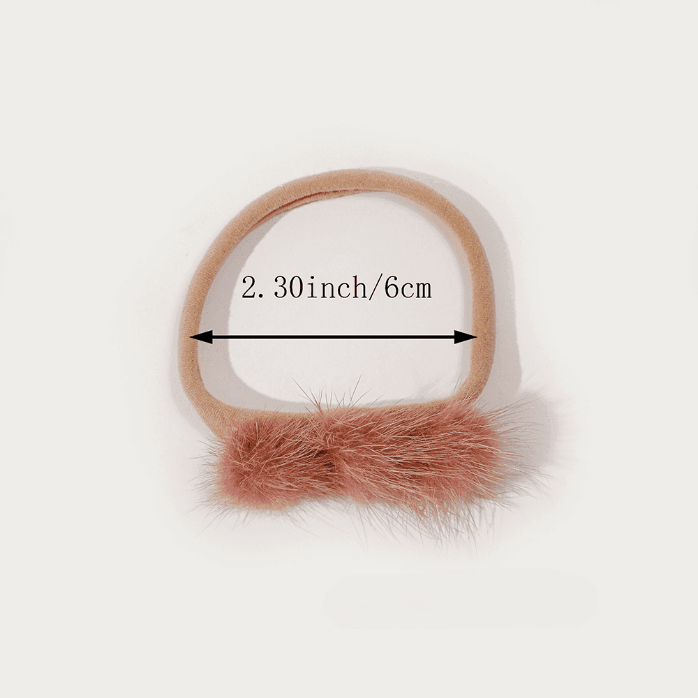 Soft and Comfortable Mink Baby Elastic Hairband with Pom Pom - Skoutley Outdoors LLC