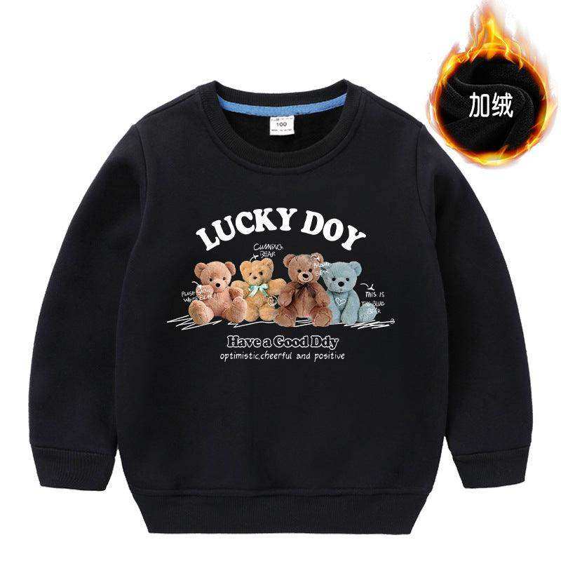 Baby Cute Bear Pattern Crewneck Cotton Hoodies In Autumn - Skoutley Outdoors LLC