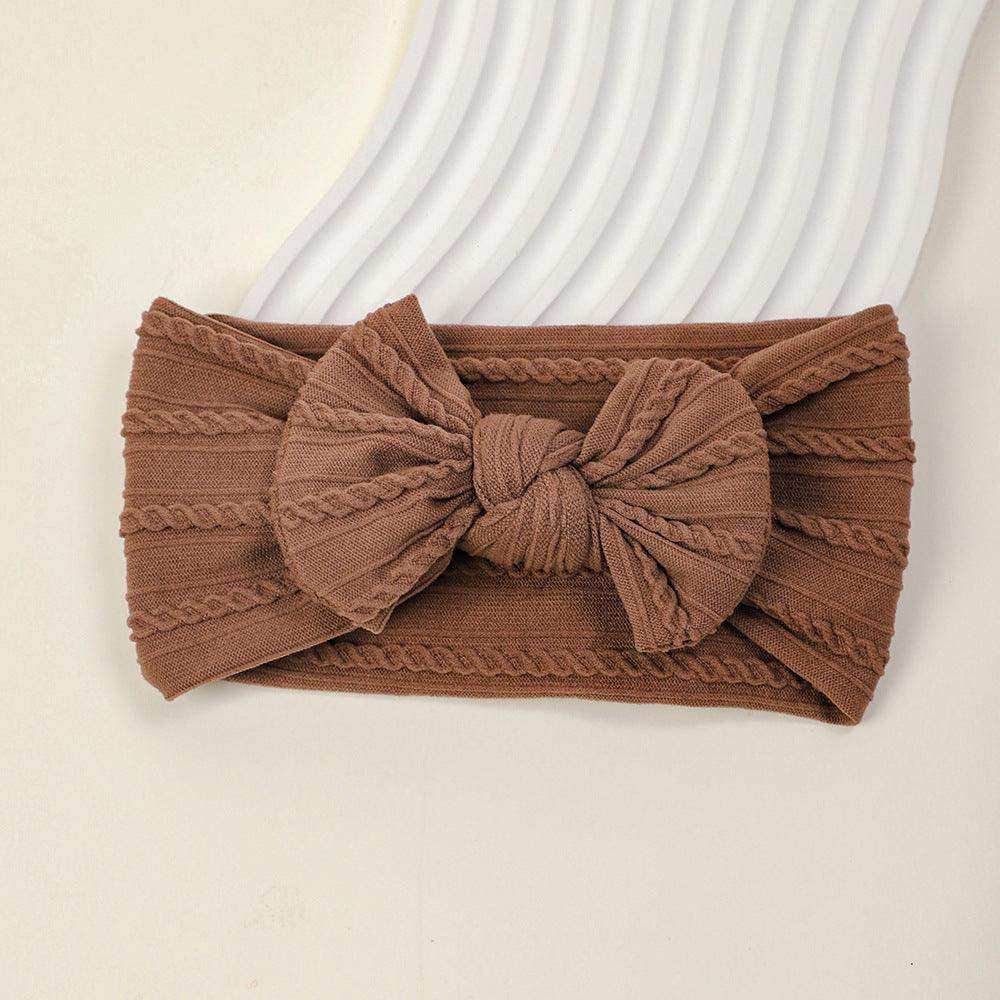 European and American Soft Elastic Nylon Children’s Butterfly Bow New Color Embroidered Baby Autumn Winter Headband - Skoutley Outdoors LLC