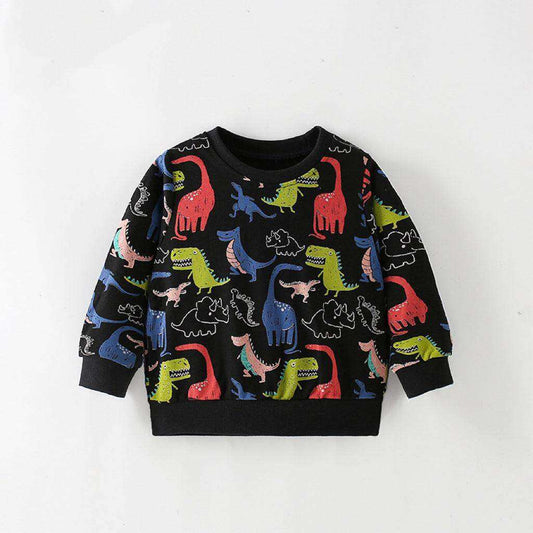 Baby Boy All Over Dinosaur Print Pattern Western Style Hoodie - Skoutley Outdoors LLC