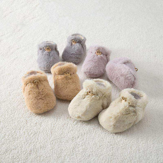 Winter Hot Selling Baby Simple Plain Thickened Fleece-lined Warm Soft Bottom Shoes - Skoutley Outdoors LLC