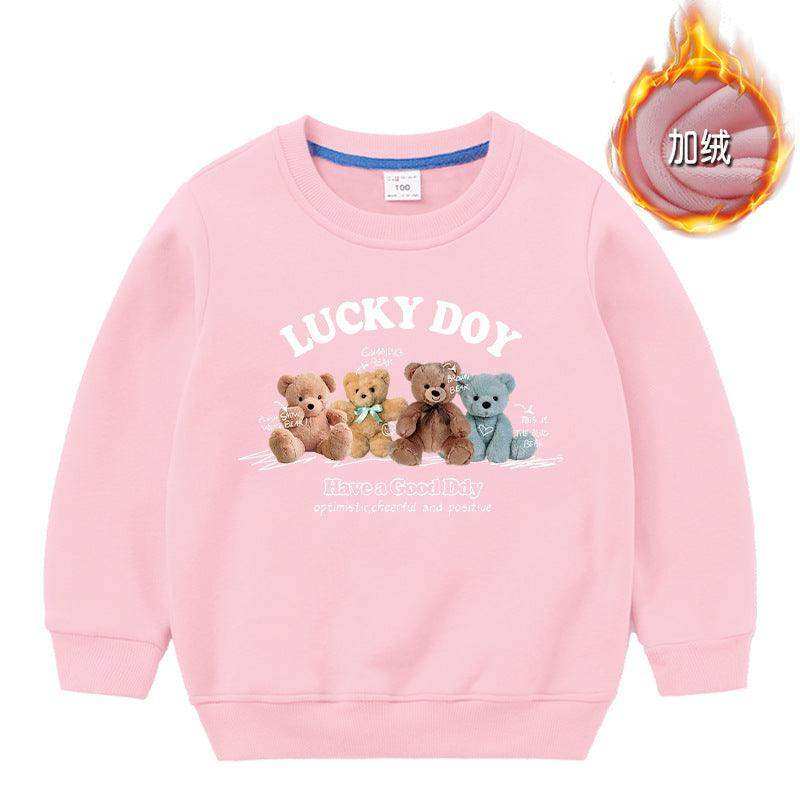 Baby Cute Bear Pattern Crewneck Cotton Hoodies In Autumn - Skoutley Outdoors LLC