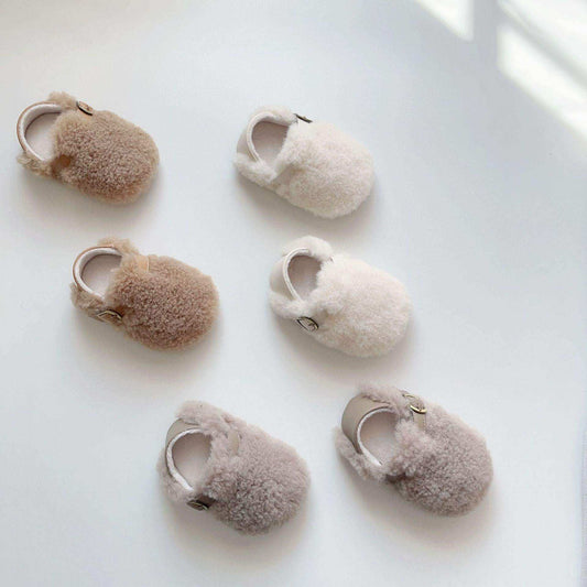 Winter Hot Selling Baby Plain Design Solid Color Cozy Fleece Toddler Walking Shoes - Skoutley Outdoors LLC
