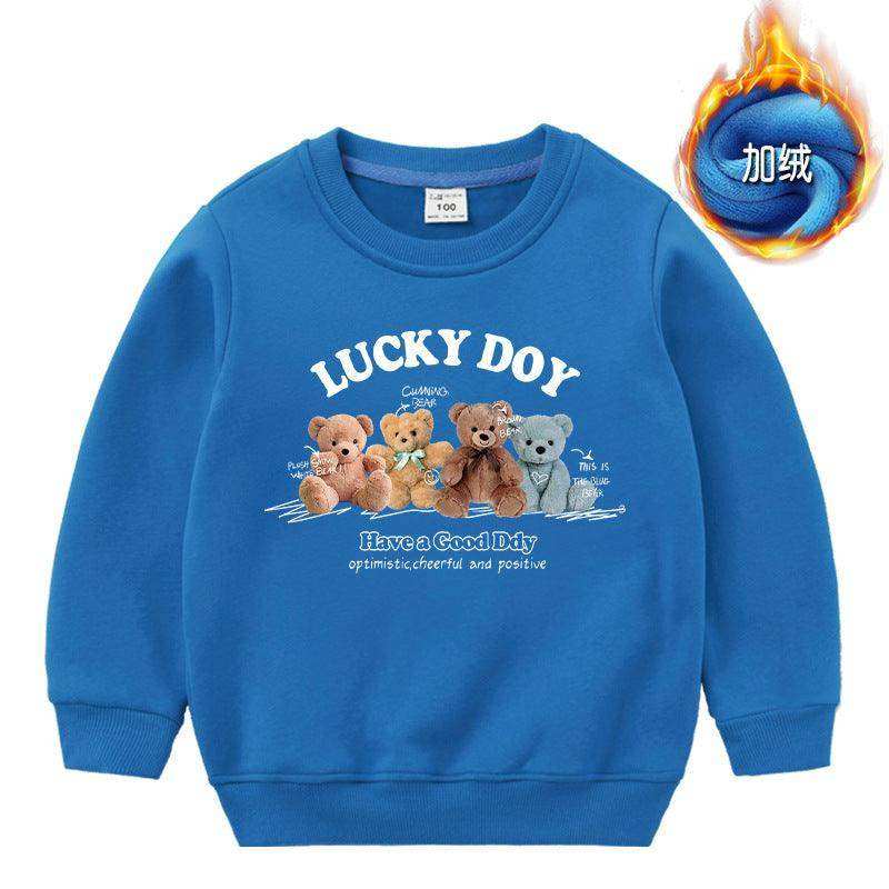 Baby Cute Bear Pattern Crewneck Cotton Hoodies In Autumn - Skoutley Outdoors LLC