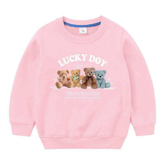 Baby Cute Bear Pattern Crewneck Cotton Hoodies In Autumn - Skoutley Outdoors LLC