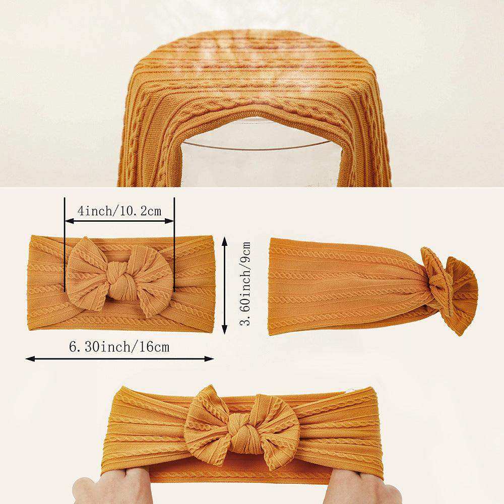 European and American Soft Elastic Nylon Children’s Butterfly Bow New Color Embroidered Baby Autumn Winter Headband - Skoutley Outdoors LLC