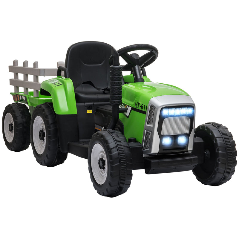 Load image into Gallery viewer, 12V Electric Tractor with Trailer and Dual Motors for Kids
