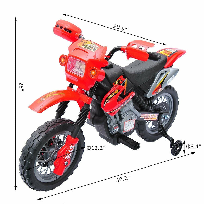 Load image into Gallery viewer, Qaba 6V Kids Electric Ride-On Motorcycle Dirt Bike with Trailer Toy
