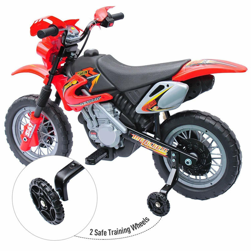 Load image into Gallery viewer, Qaba 6V Kids Electric Ride-On Motorcycle Dirt Bike with Trailer Toy
