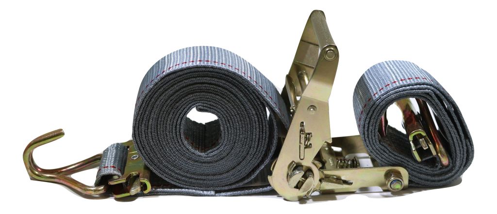 2"x 16 Ft Ratchet Strap w/ Spg E & Wire Hk for E & F-Tracks | 10 PACK
