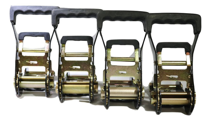 Load image into Gallery viewer, 2&quot; Auto Hauling Ratchets w/ Rubber Ergonomic Grip and Pull | 4 PACK

