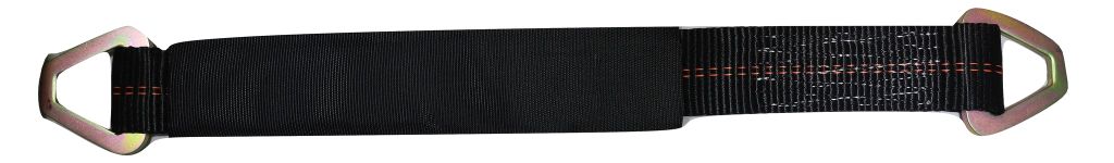 24 Inch Axle Straps Auto Car Hauler Tie Downs Tow Wrecker 4 PACK | BLACK