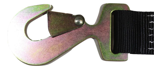 Qty 4 Axle Strap Tie Downs 24" Long & Qty 4 Ratchet Tow Straps Car Haulers, BLACK | R208ATDBK/AS24BK